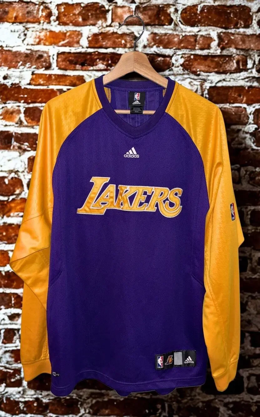 Los Angeles Lakers 2007 Adidas Shooting Shirt Warm Up Kobe Era Mens Medium